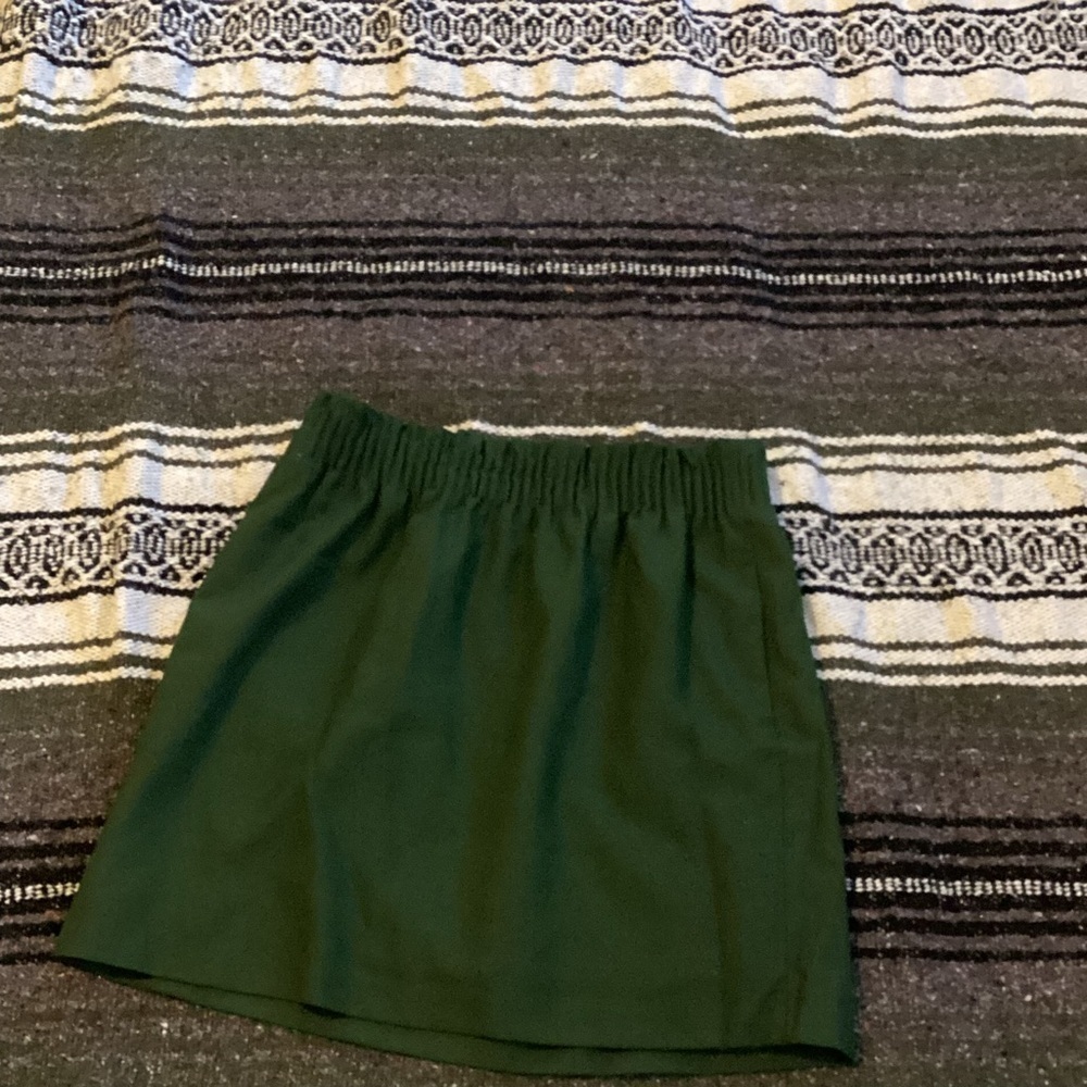 J.Crew skirt pockets-SZ 4-Green-elastic waist- pockets